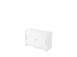 Schiebetürenschrank, 2 OH, B 1200 x T 400 x H 748 mm, weiss/weiss