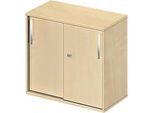 Schäfer Shop Select Ansatz-/Aufsatz-Schiebetürenschrank LOGIN, 2 Ordnerhöhen, B 800 x T 420 x H 726 mm, Ahorn Dekor/Ahorn Dekor