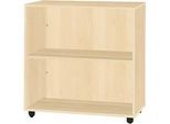 Schäfer Shop Select Regal LOGIN, 2 Ordnerhöhen, B 800 x T 420 x H 788 mm, Ahorn Dekor/Ahorn Dekor