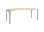 Schäfer Shop Select Schreibtisch LOGIN, 4-Fuss, B 1600 x T 800 x H 740 mm, Ahorn/weissalu