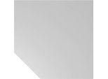 Trapezplatte Breno, Verbindungsplatte für Schreibtische Breno, mit Stützfuss, L 1200 x B 1200 mm, Spanplatte, Lichtgrau/Graphit