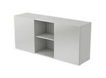 Sideboard TARVIS, 2 OH, mit Schiebetüren, B 1600 x T 420 x H 748 mm, lichtgrau