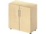 Schäfer Shop Select Schrank LOGIN, 2 Ordnerhöhen, B 800 x T 420 x H 788 mm, Ahorn Dekor/Ahorn Dekor