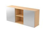 Sideboard TARVIS, 2 OH, mit Schiebetüren, B 1600 x T 420 x H 748 mm, Ahorn-Dekor