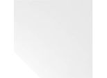 Trapezplatte Breno, Verbindungsplatte für Schreibtische Breno, mit Stützfuss, L 1200 x B 1200 mm, Spanplatte, Weiss/Silber
