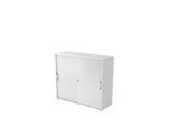 Schiebetürenschrank TARVIS, 3 Ordnerhöhen, B 1200 x T 400 x H 1100 mm, abschliess- & stapelbar, lichtgrau