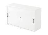 Schiebetürenschrank TARVIS, 2 Ordnerhöhen, B 1200 x T 400 x H 748 mm, abschliess- & stapelbar, weiss