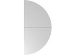 Ansatztisch Breno, für Schreibtische Breno, ⌀ 1600 mm, Lichtgrau/Silber