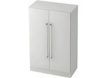 Aktenschrank TARVIS, mit Griff ohne Schloss, 3 Ordnerhöhen, B 800 x T 420 x H 1270 mm, lichtgrau