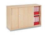 Schäfer Shop Genius Schiebetürenschrank TETRIS WOOD, 2 OH, inkl. Stahlsockel, B 1200 x T 421 x H 800 mm, Ahorn-Dekor