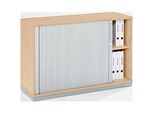 Querrollladenschrank Tetris Wood, 2 OH, abschliessbar, mit Sockel, B 1200 x T 421 x H 800 mm, Ahorn-Dekor