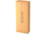 Aktenschrank TARVIS, mit Griff ohne Schloss, 5 Ordnerhöhen, B 800 x T 420 x H 2004 mm, Buche-Dekor