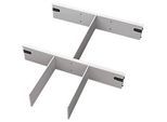 Trennstege-Set, für Rollcontainer & Standcontainer Breno, 4 x A4, 2 x A5 & 4 x A6, Kunststoff, lichtgrau