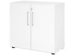 Schränke Breno, 2 OH, abschliessbar, 28 kg je Boden, B 800 x T 420 x H 748 mm, weiss/weiss