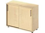 Schäfer Shop Genius Schiebetürenschrank TETRIS WOOD, 2 OH, B 1000 mm, Höhe inkl. Gleiter, Ahorn-Dekor