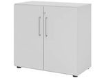 Schränke Breno, 2 OH, abschliessbar, 28 kg je Boden, B 800 x T 420 x H 748 mm, lichtgrau/lichtgrau
