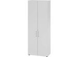 Schränke Breno, 6 OH, abschliessbar, 28 kg je Boden, B 800 x T 420 x H 2156 mm, lichtgrau/lichtgrau
