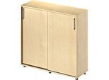 Schäfer Shop Genius Schiebetürenschrank TETRIS WOOD, 3 OH, B 1200 mm, Höhe inkl. Gleiter, Ahorn-Dekor