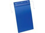 Dokumententaschen mit Drahtbügel, B 210 x H 297 mm (A4 hoch), 50 Stück, blau