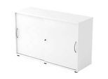 Schiebetürenschrank TARA, 2 Ordnerhöhen, B 1200 x T 400 x H 748 mm, abschliess- & stapelbar, weiss