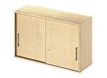 Schäfer Shop Genius Aufsatz-Schiebetürenschrank TETRIS WOOD, 2 OH, B 1200 mm, Höhe inkl. Gleiter, Ahorn-Dekor