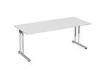 Schreibtisch PALENQUE, C-Fuss, Rechteck, B 1800 x T 800 x H 720 mm, lichtgrau