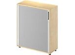 Schäfer Shop Genius Querrollladenschrank TETRIS WOOD, 3 OH, B 1000 mm, Höhe inkl. Gleiter, Ahorn-Dekor