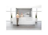 Empfangstheke Come-In, 2 Ablage, gerade, Breite 3600 mm, weiss/weiss