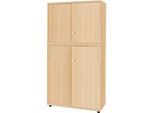 Schäfer Shop Genius Schrankkombination TETRIS WOOD, mit 5 Ordnerhöhen, Platz für bis zu 60 Standardordner, Ahorn-Dekor