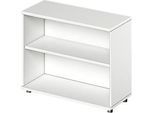 Schäfer Shop Genius Regal TETRIS WOOD, 2 OH, Höhe inkl. Gleiter, B 1000 mm, weiss