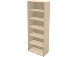 Schäfer Shop Genius Regal TETRIS WALL, 6 Ordnerhöhen, B 800 x T 420 x H 2250 mm, Ahorn-Dekor