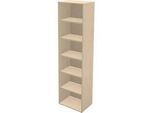 Schäfer Shop Genius Regal TETRIS WALL, 6 Ordnerhöhen, B 600 x T 420 x H 2250 mm, Ahorn-Dekor
