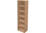 Schäfer Shop Genius Regal TETRIS WALL, 6 Ordnerhöhen, B 600 x T 420 x H 2250 mm, Buche-Dekor