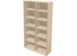 Schäfer Shop Genius Regal TETRIS WALL, 6 Ordnerhöhen, B 1200 x T 420 x H 2250 mm, Ahorn-Dekor
