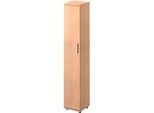 Schäfer Shop Genius Flügeltürenschrank TETRIS WOOD, 6 OH, B 400 x T 421 x H 2270 mm, Höhe inkl. Gleiter, Tür links, Buche-Dekor