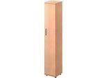 Schäfer Shop Genius Flügeltürenschrank TETRIS WOOD, 6 OH, B 400 x T 421 x H 2270 mm, Höhe inkl. Gleiter, Tür rechts, Buche-Dekor