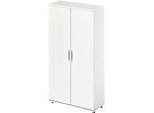 Schäfer Shop Genius Flügeltürenschrank TETRIS WOOD, 5 OH, Höhe inkl. Gleiter, B 1000 mm, weiss
