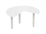 Schäfer Shop Genius Ansatztisch PLANOVA ergoSTYLE, 3/4 Kreis, Ansatz rechts oder links, weiss/weiss