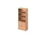Schäfer Shop Genius Kombischrank TETRIS WOOD, 5 OH, H 1910 mm, 2 Hängeregistraturauszüge, Höhe inkl. Gleiter, Buche-Dekor