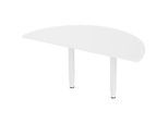 Schäfer Shop Select Ansatztisch PLANOVA ERGOSTYLE, 1/2 Kreis, weiss/weiss
