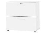 Schäfer Shop Select Hängeregistraturschrank SET UP, 2 HR-Schübe, abschliessbar, B 800 x T 420 x H 744 mm, weiss/weiss
