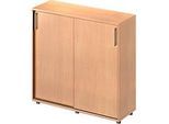 Schäfer Shop Genius Schiebetürenschrank TETRIS WOOD, 3 OH, B 1200 mm, Höhe inkl. Gleiter, Buche-Dekor