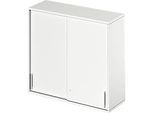 Schäfer Shop Genius Aufsatz-Schiebetürenschrank TETRIS WOOD, 3 OH, B 1200 mm, weiss
