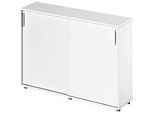 Schäfer Shop Genius Schiebetürenschrank TETRIS WOOD, 3 OH, B 1600 mm, Höhe inkl. Gleiter, weiss