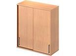 Schäfer Shop Genius Aufsatz-Schiebetürenschrank TETRIS WOOD, 3 OH, B 1000 mm, Buche-Dekor
