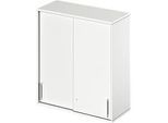 Schäfer Shop Genius Aufsatz-Schiebetürenschrank TETRIS WOOD, 3 OH, B 1000 mm, weiss