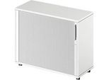 Schäfer Shop Genius Querrollladenschrank TETRIS WOOD, 2 OH, B 1000 mm, Höhe inkl. Gleiter, weiss