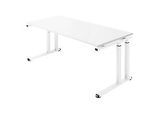Schäfer Shop Select Schreibtisch SET UP, C-Fussgestell, 1800x800, weiss/weiss