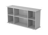 Sideboard TARA, B 1661 x T 448 x H 840 mm, lichtgrau