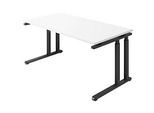 Schäfer Shop Select Schreibtisch SET UP, C-Fussgestell, 1600x800, weiss/graphit